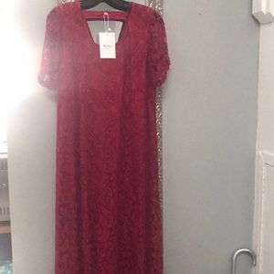 Red lace dress